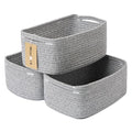 Small Storage Baskets for Organizing (3pcs-L13xW8.5xH5.1" / Grey)