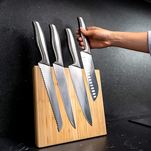 Magnetic Knife Block Without Knives By Coninx (Natural Bamboo)