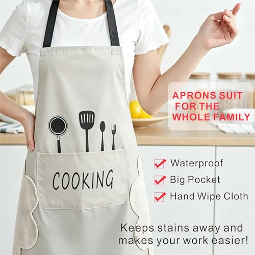 2 Pack Kitchen Apron for Women & Men