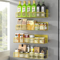Magnetic Spice Rack for Refrigerator (Yellow / 4 Pack)
