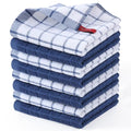 Premium Cotton Kitchen Dish Cloths 12"x 12" (Navy Blue / 12" X 12" - 8 Pack)