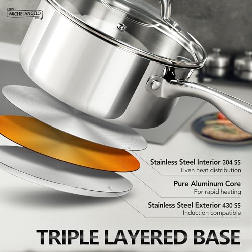 3 Quart Saucepan with Lid (3 Quarts)
