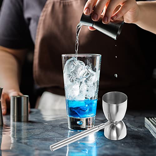 Cocktail Jigger Measuring Cup Double Head 1 oz and 2 oz Stainless Steel Bar Tool with Handle for Bartending Home Use Restaurants Pubs Clubs 5.70 X 2.75 X 1.33 in