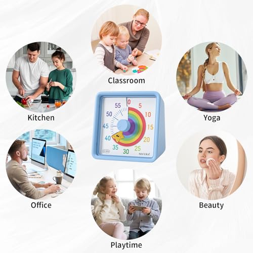60 Minute Visual Timer for Kids (Blue & Star)