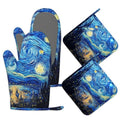 Starry Night Oven Mitts and Pot Holders Set of 4 (Starry Night)