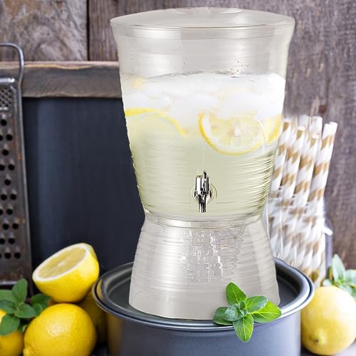 4 Pcs Acrylic Drink Water Dispenser with Spigot