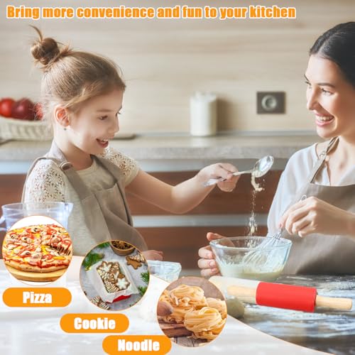 10Pcs 9 Inch Mini Silicone Rolling Pin (Silicone 10 Pcs)