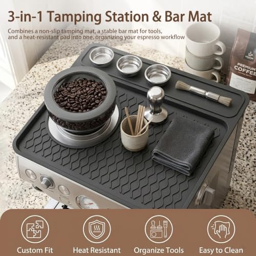 Silicone Coffee Mat for Breville 870 (Black)
