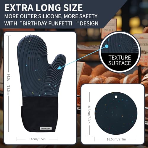 Silicone Oven Mitts (Darkgrey)