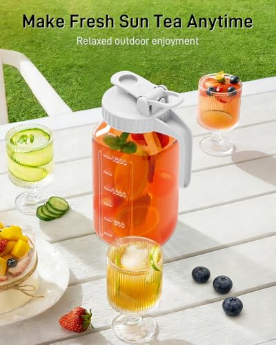 64 oz Mason Jar Pitcher (White / 64 Ounces)