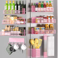 Magnetic Spice Rack for Refrigerator (Pink / 10 Pack)