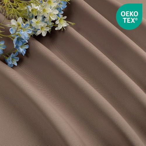 Khaki Blackout Curtains 72 inch Length 2 Panels Set (Khaki / 52"W x 72"L (Pack of 2))