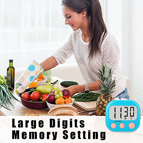 Digital Kitchen Timers for Cooking (Blue)