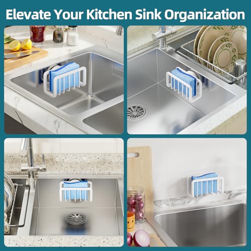 Sink Caddy with Strong Suction Cup (5.1" x 2.3" / White)