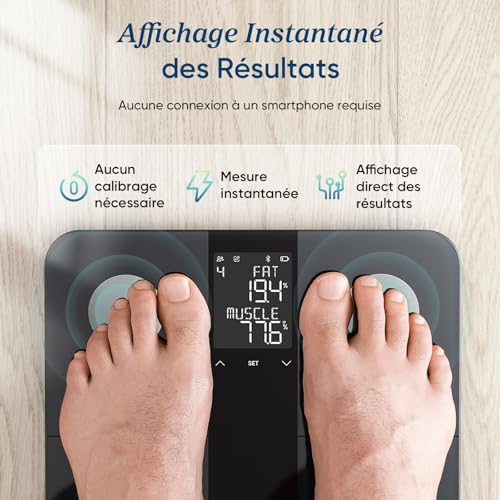 Personal Scale Body Fat Scale (Light black / 10.9 x 10.9 inches)