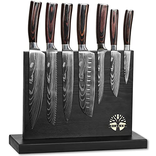 7 Piece Kitchen Knife Set with Magnetic Block (01)