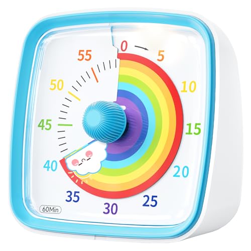 Visual Timer with Night Light (Blue-rainbow)
