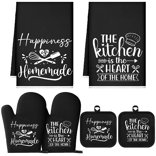 6 Pcs Black Kitchen Decor Accessories Set (Black / Kitchen)