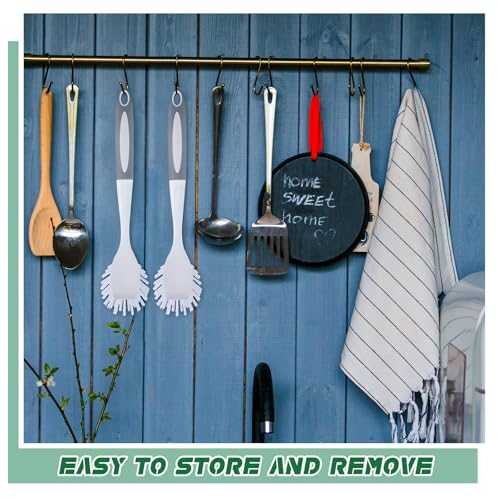 30 Pcs Kitchen Scrub Dish Brush Bulk (Gray and White)