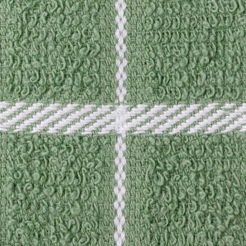 Premium 100% Cotton Terry Check Kitchen Dish Towels (Juniper / 3-Pack - Kitchen Towel)