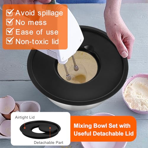 Mixing Bowls with Lids (Black)