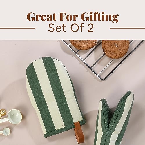 Oven Mitts Heat Resistant (Matcha / Set of 2)