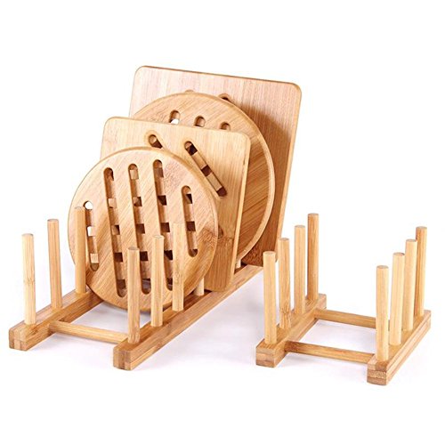 Bamboo Wooden Dish Rack Drying for Kitchen Dish (Small)