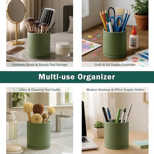 2 Pack 360° Rotating Utensil Holders (Olive / 7.2")
