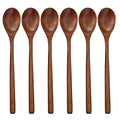 9" Korean Wooden Spoons for Eating (Brown)