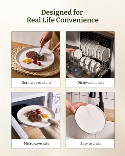 Nebula 24 Piece Dinnerware Set (Matte Beige White / Service for 8 (Standard Dinner Set))