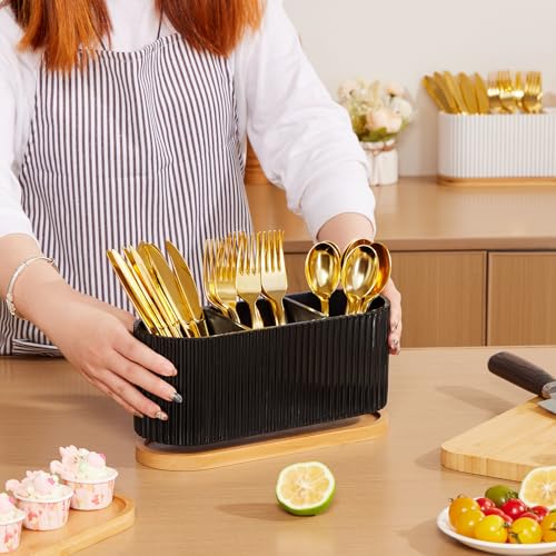 Countertop Silverware Holder (Black)