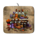 Vintage Kitchen Dish Drying Mat (Natural Materials Brown / 18" x 16")