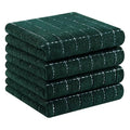 100% Cotton Terry Kitchen Towels (Blackish Green / 13 X 28 - 4 Pack)