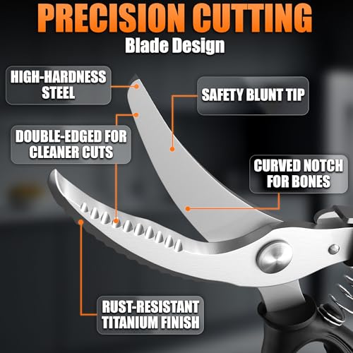 Poultry Shears Heavy Duty (Deep Black)