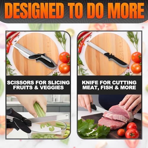 9.6" Cutting Board Scissors for Food with Stainless Steel Blade