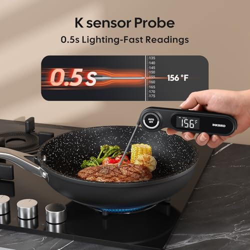 0.5 Seconds Rechargeable Instant Read Meat Thermometer for Cooking