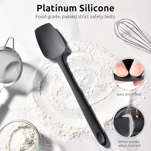 14" Long Silicone Spoonula (Black / 14.17in (spoon spatula))