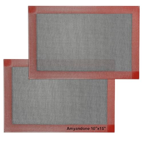 Perforated Silicone Baking Mat for Jelly Roll Pan (Black Background with Red Trim / (14.5'' x 9.6'') Jelly Roll)