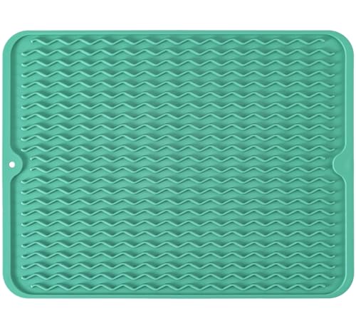 Silicone Dish Drying Mat (Green / 16" x 12")