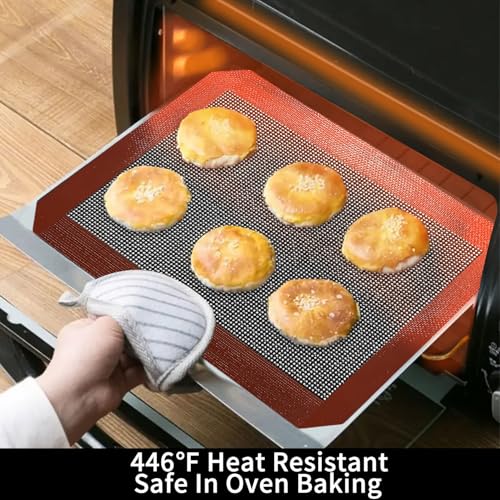 Small Silicone Baking Mats (Perforated / Quarter Sheet - 11.8x8.3 inch)