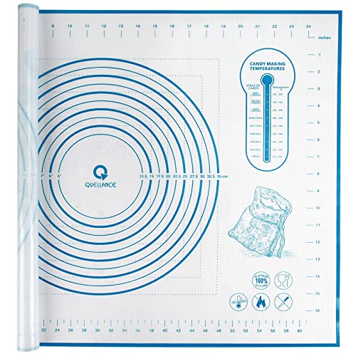 Silicone Baking Mat with Measurements (Blue / 28"L x 20"W)