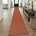 Orange 2x18 Runners Rugs for Hallway (Burnt Orange/Tan / 2' x 18' (Runner))