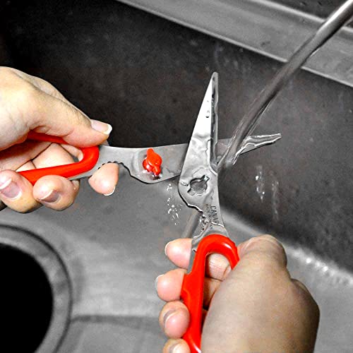 Japanese Food Scissors 6.8" Small Lightweight (6.8" Nimble (Red))