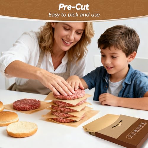 360 Count 6"x 6" Heavy Duty Patty Paper Sheets for Separating Patty (6" x 6")