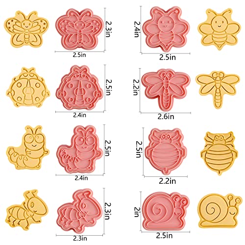 Insect Cookie Cutters Set (Insect Cookie Cutters With Plunger Stamps)