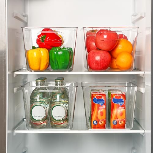 6 Pack Clear Storage Bins (L(11.3"×7.5"×6"))
