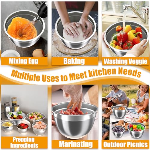 Mixing Bowls with Airtight Lids Set (Khaki)