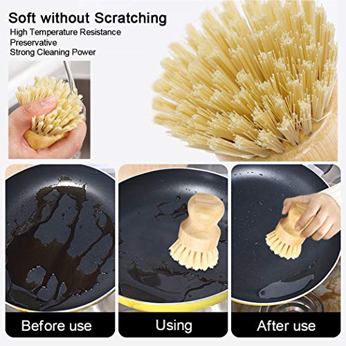 2 Pack Bamboo Dish Scrub Brush (2 Pack)