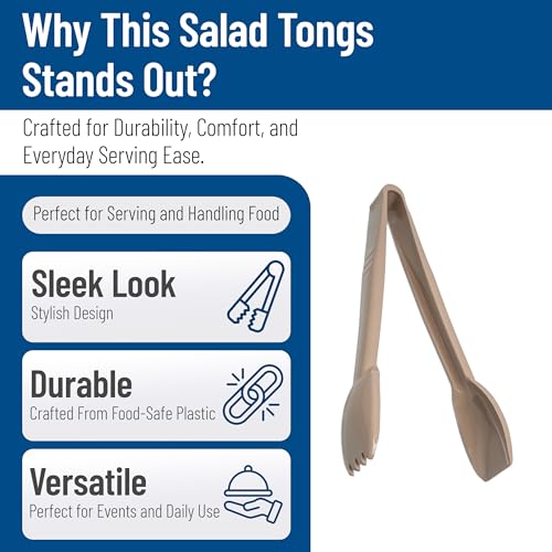 460906 Carly Salad Tong (9" Salad Tong / 1 Pack / Beige)