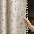 Boho Floral 100% Blackout Curtains 84 Inch 2 Panels Beige (Blackout Beige / 52"W x 84"L (Pack of 2))